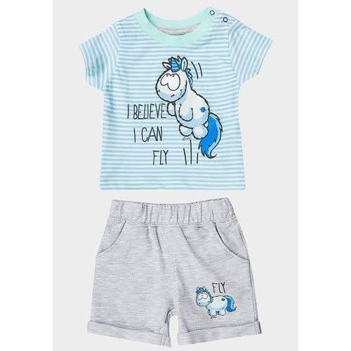 Baby Boy's Unicorn Shorts & Tee Set