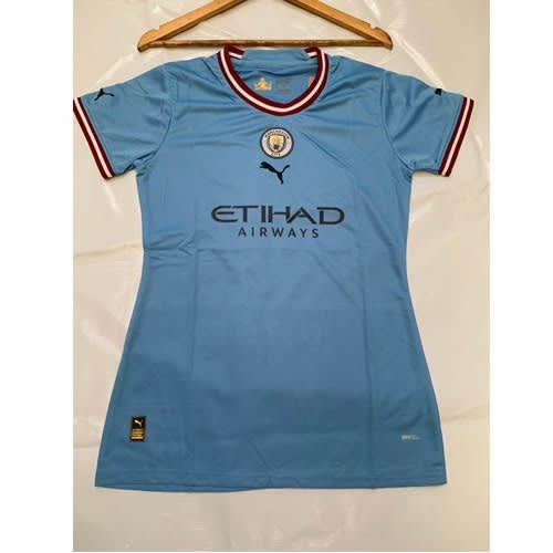 Lady's Official Manchester City Home Jersey Blue