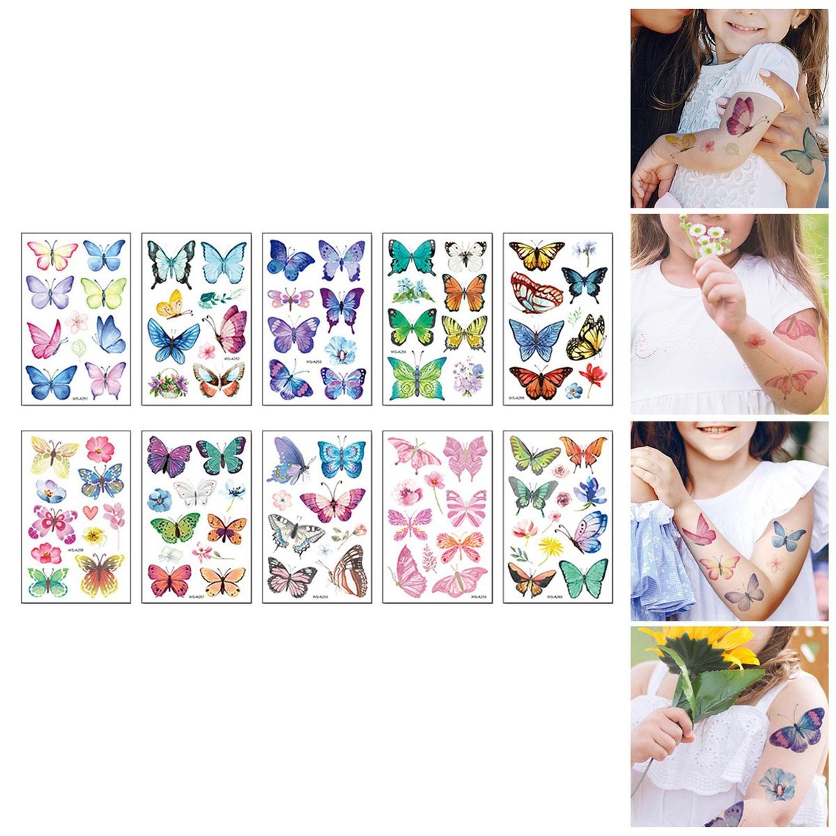 10Pcs Butterfly Temporary Butterfly Stickers Decals For