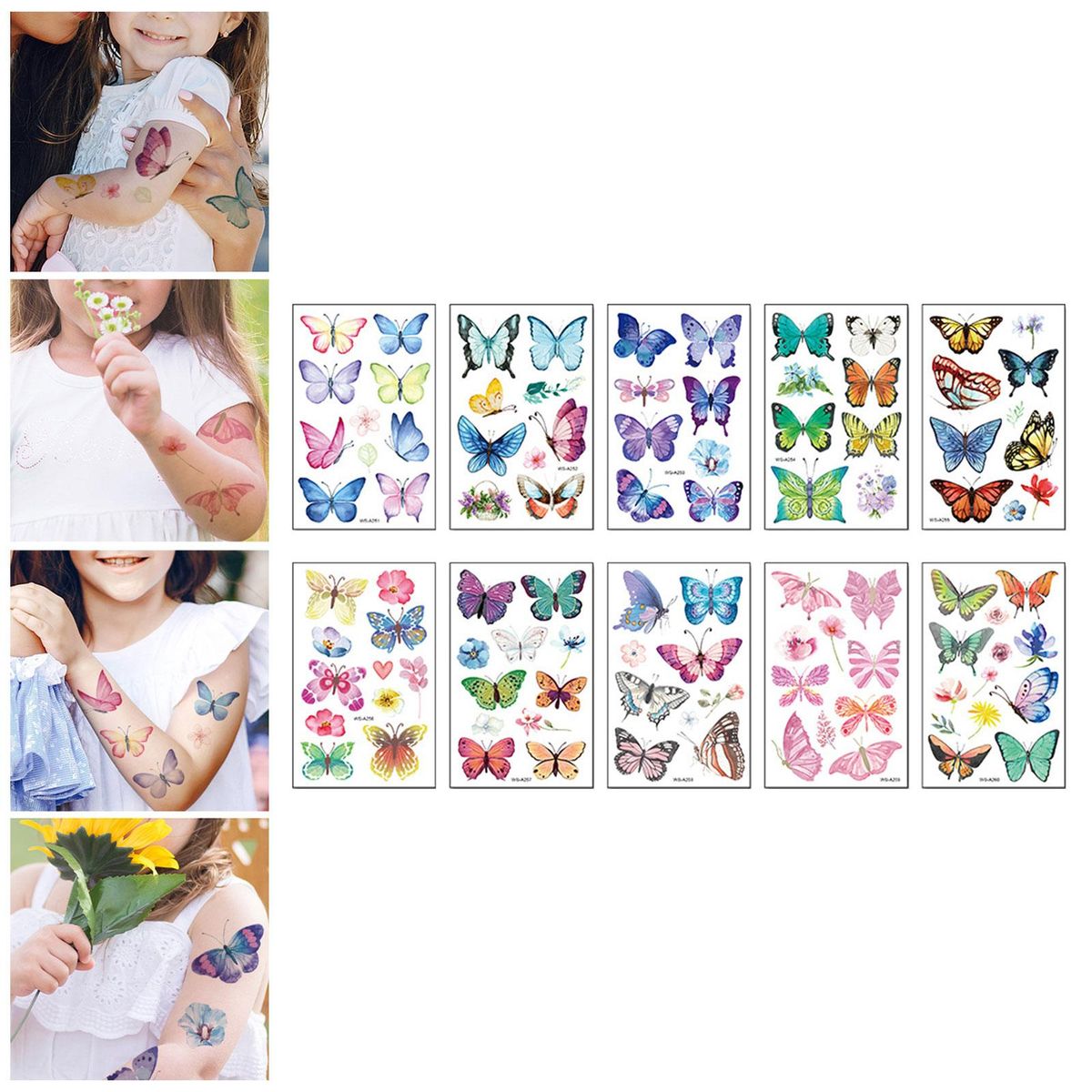 10Pcs Butterfly Temporary Butterfly Stickers Decals For