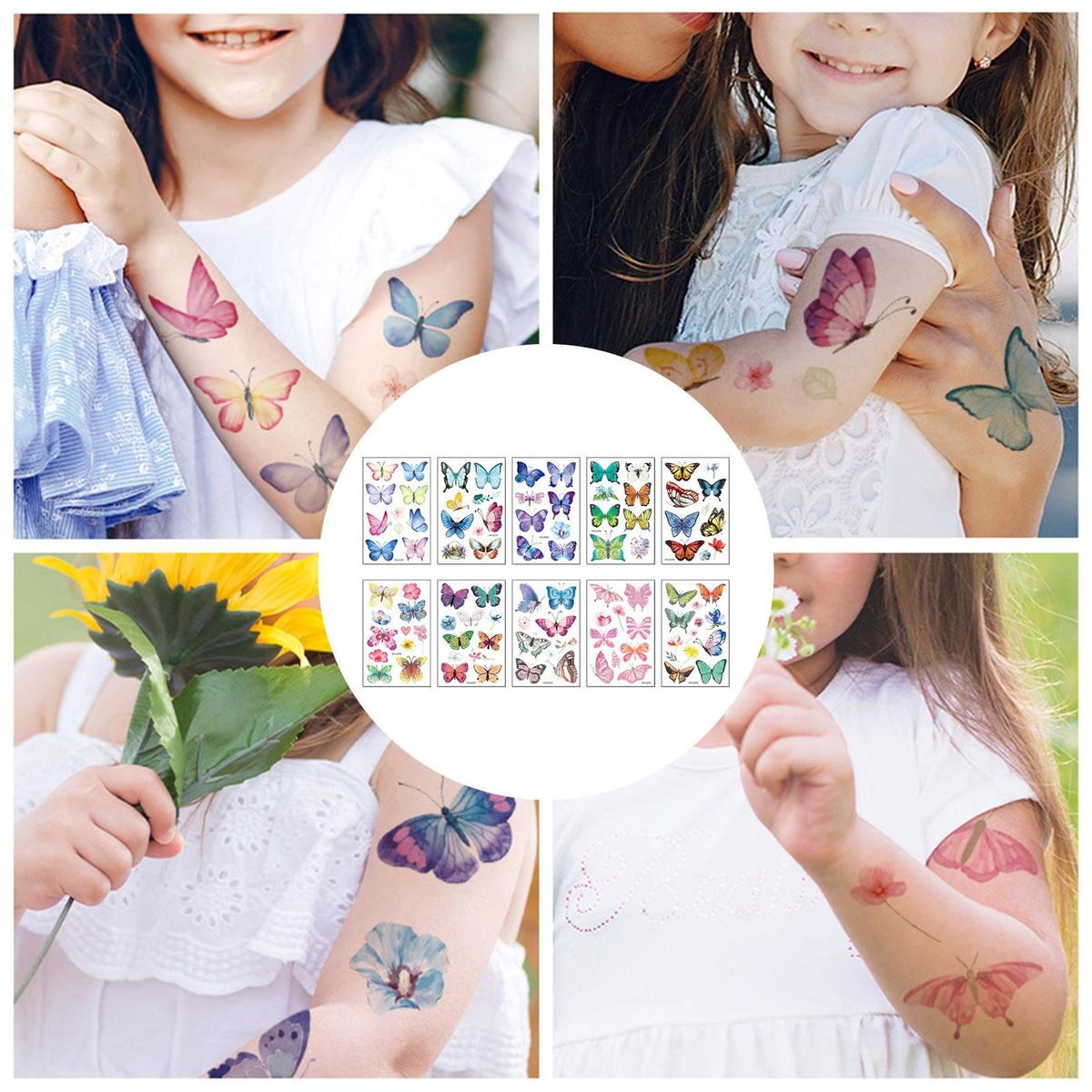 10Pcs Butterfly Temporary Butterfly Stickers Decals For