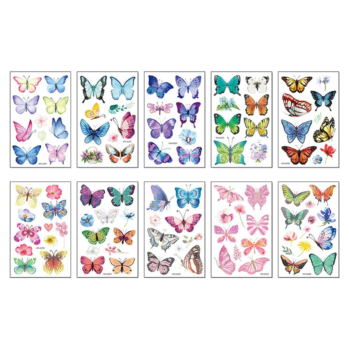 10Pcs Butterfly Temporary Butterfly Stickers Decals For