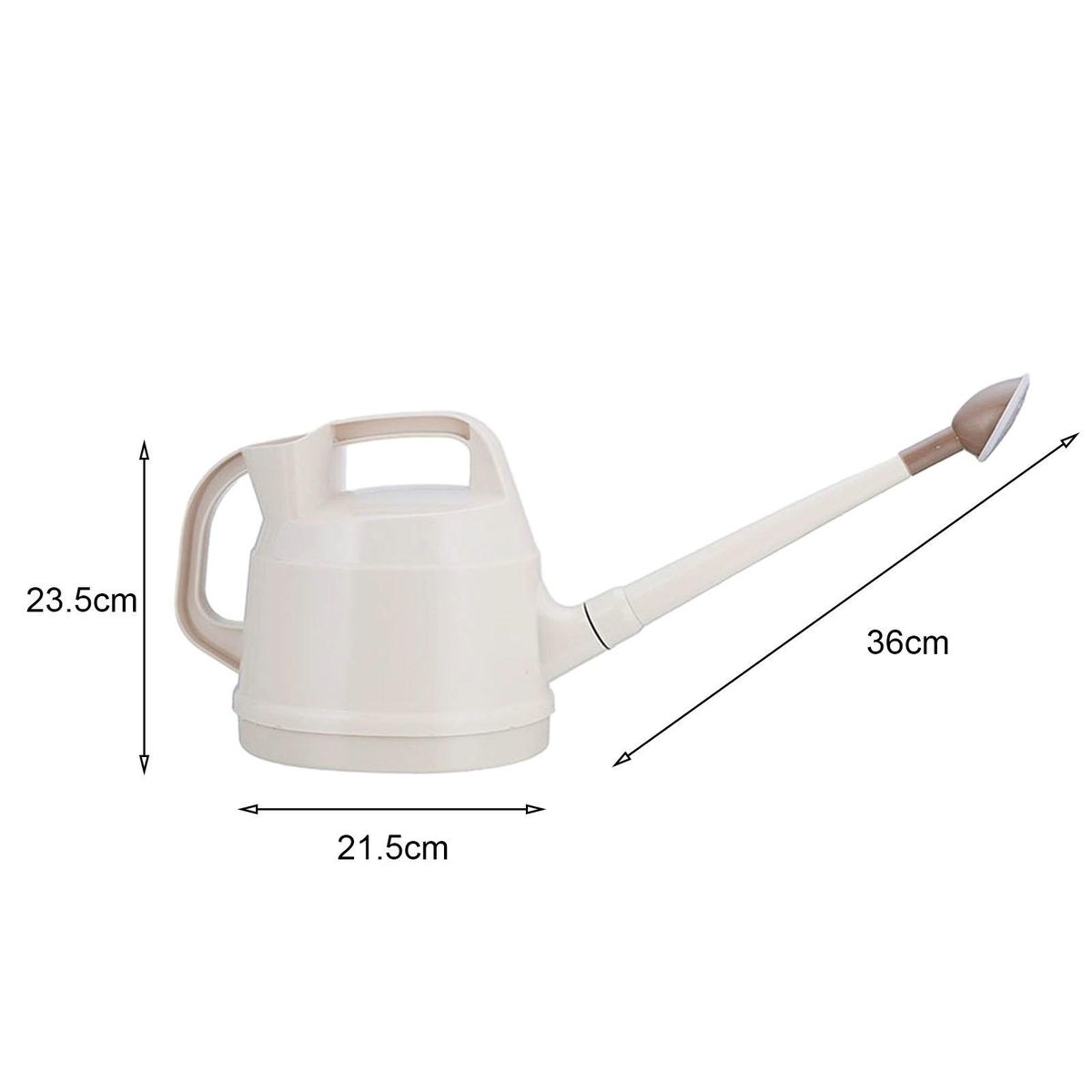 Indoor Plant Watering Pot with Detachable Long Spout 4.5l Ergonomic Beige