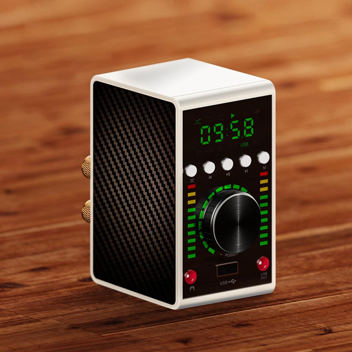 Bluetooth Audio Power Amplifier 2x 68W Power Sound Receiver Amp White