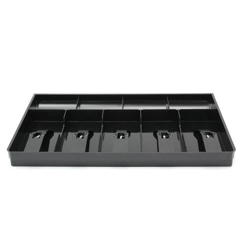 Cash Coin Register Replacement Money Drawer Storage Box With 5 Bill 4 Coin Trays Black