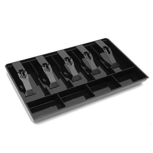 Cash Coin Register Replacement Money Drawer Storage Box With 5 Bill 4 Coin Trays Black
