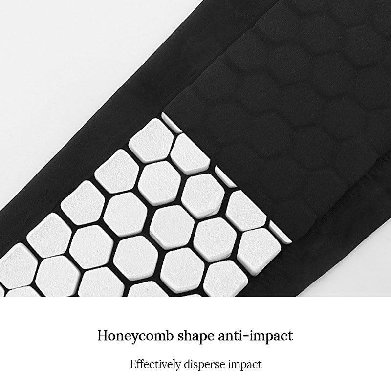 Soccer Shin Guards Outdoor Sport Honeycomb Anti-Collision Pads Protection Leg Guard Socks Shank Protector Protege Tibia Football-Black A Pair