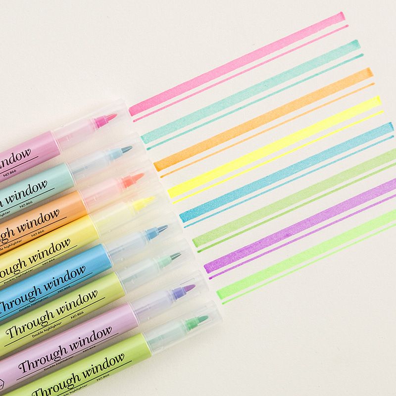 8 Colors/set Hollow Window Tip Design Soft Pastel