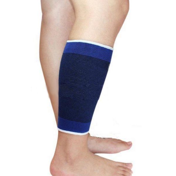 1 Pair Leg Support Sleeve Elastic Compression Leg Sleeve Bandage Pain Relief Sports Cycling Leg Wrap Sport Protection-Blue
