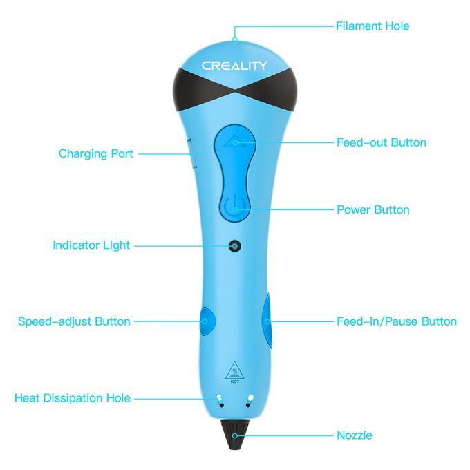 Creality 3D Pen Compatible With Low Temperature 1.75mm PCL
