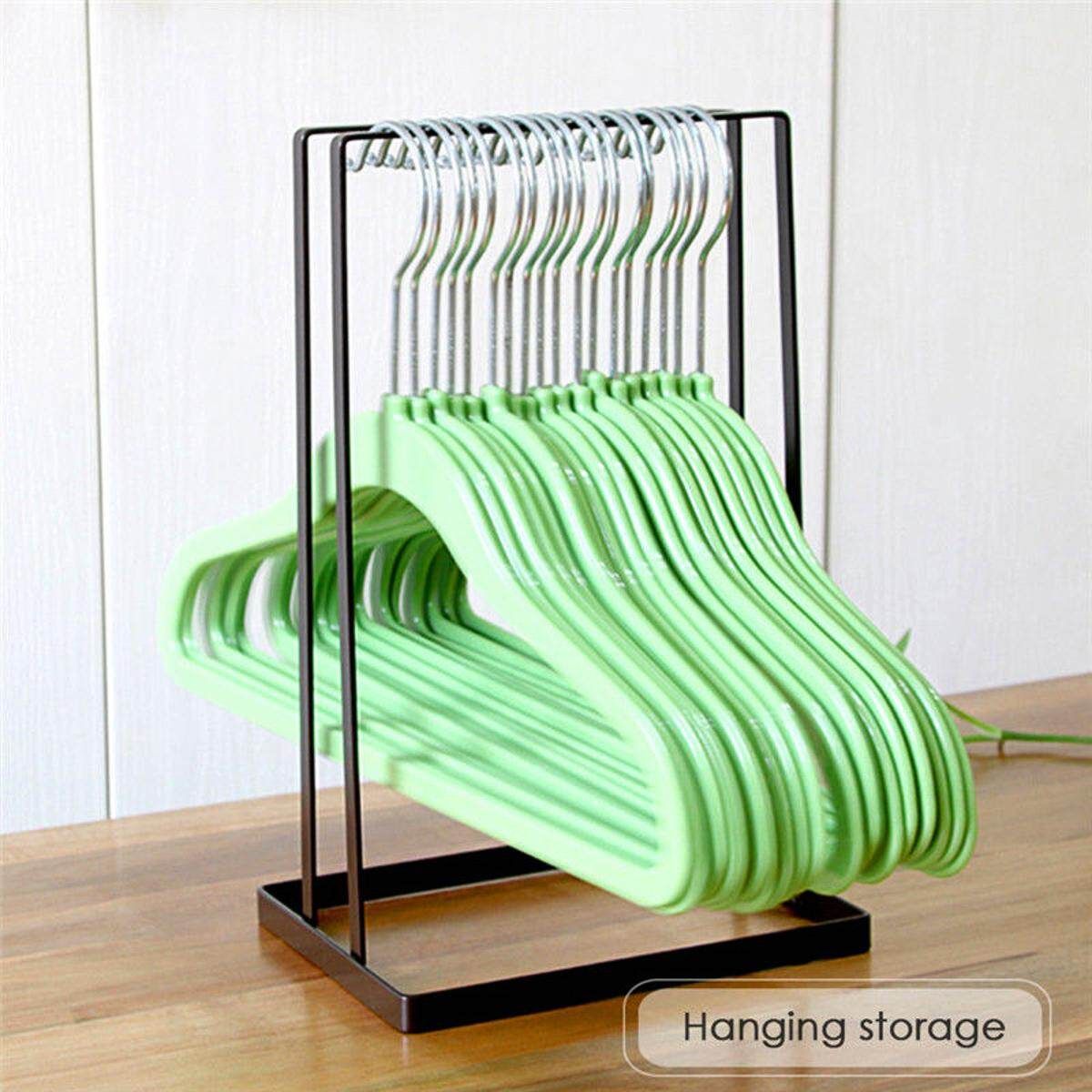 Smart Design Clothes Hanger Stacker Iron Holder Storage Organizer Rack