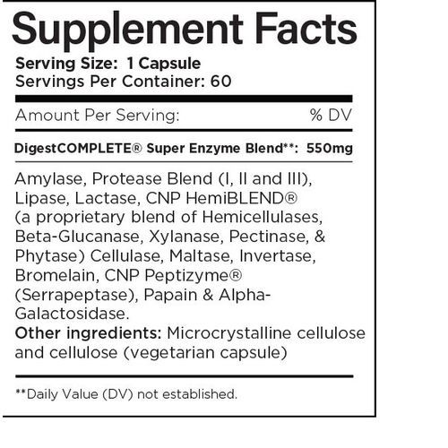 Plant Based Digestive Enzyme 60 Capsules