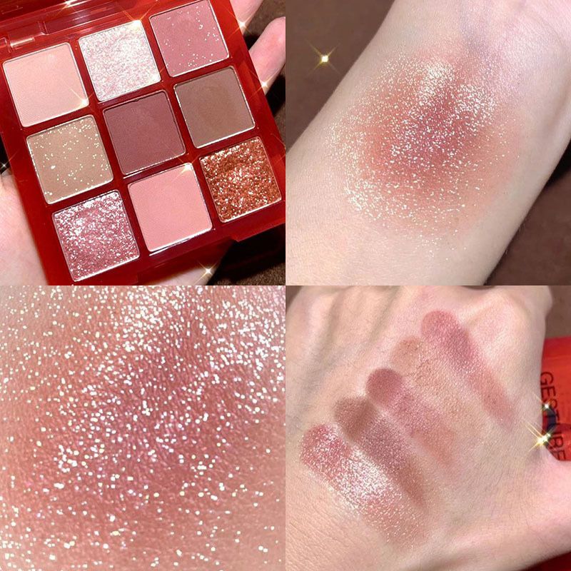 9 Color Eyeshadow Palette Red