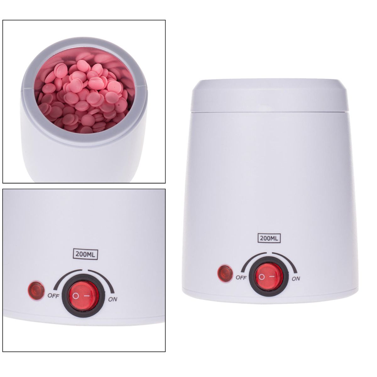 Pot Hot  Melt Machine For Hair Removal SPA Salon Facial Legs White