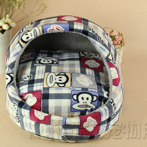 Kennel Washable Pet Nest Cat Litter Pet Supplies Kennel Teddy Bichon Blue Mouth Monkey M Blue M