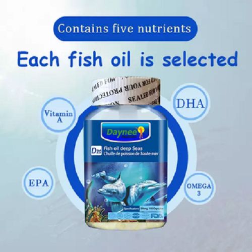 Fish Oil Capsules For Healthy Heart & Eye Care 100 Capsules