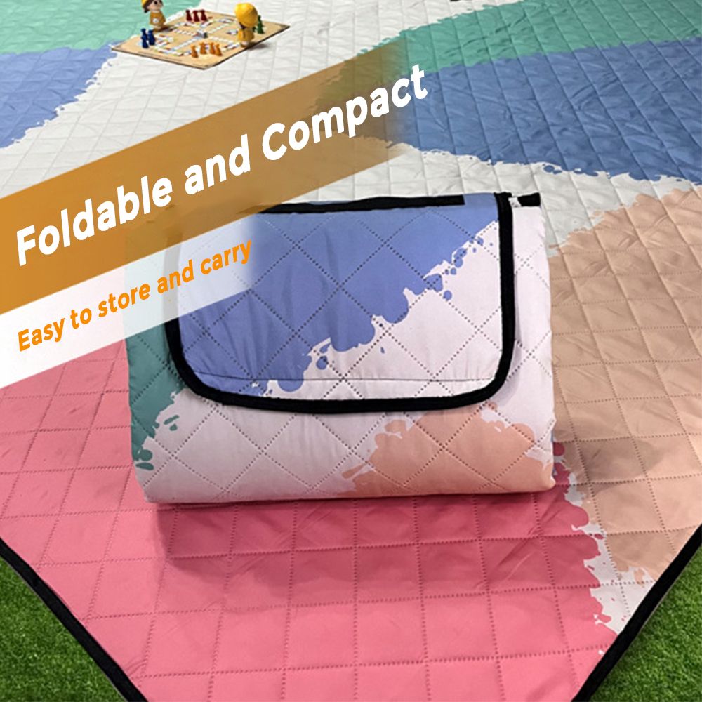 Outdoor Picnic Blanket 78.7''x78.7'' Water-resistant