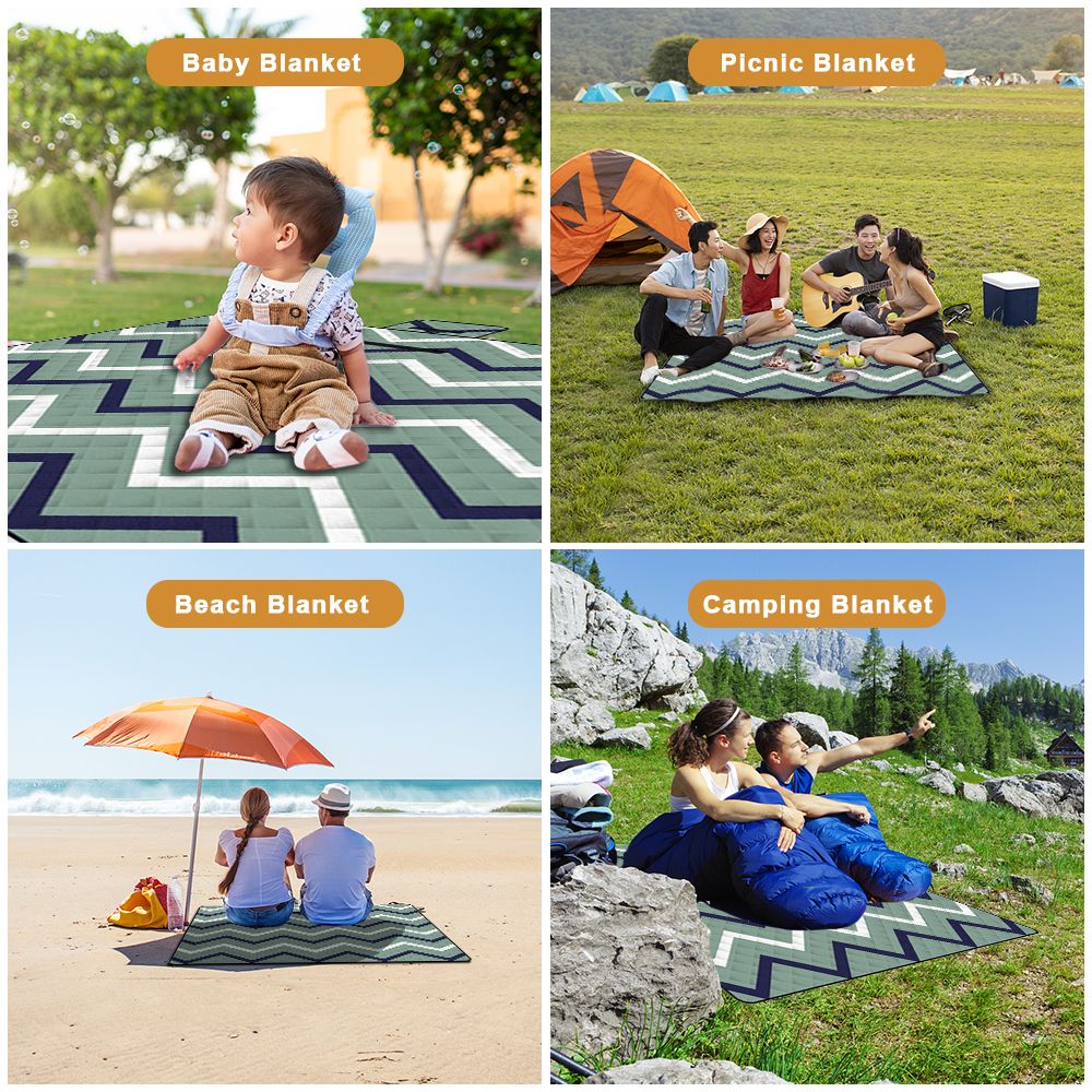 Outdoor Picnic Blanket 78.7''x78.7'' Water-resistant