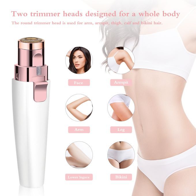 2 In 1 Women Facial Hair Remover Mini Portable Rechargeable