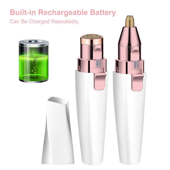 2 In 1 Women Facial Hair Remover Mini Portable Rechargeable