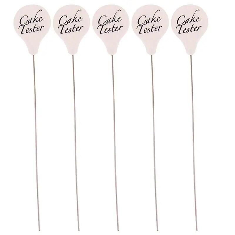 5pcs Cake Tester Premium Stainless Steel Cute Baking Tool Cake Test Needle Biscuit Stirring Pin for Cake Muffin Bread Testing