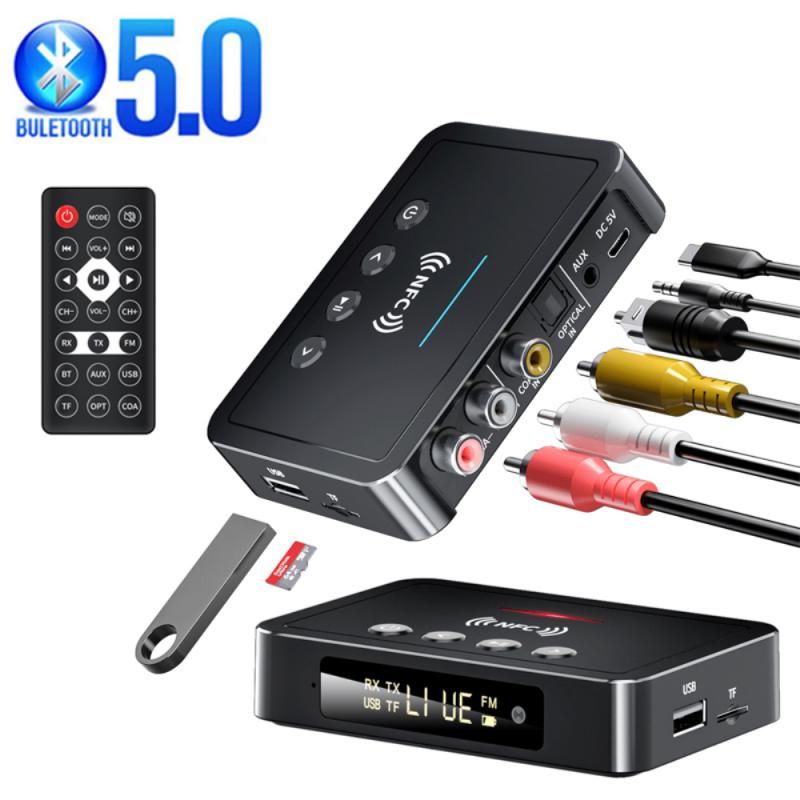 Receiver Transmitter FM Stereo AUX 3.5mm JackA Optical Wireless Handsfree Call NFC Bluetooth Audio Adapter TV C93S