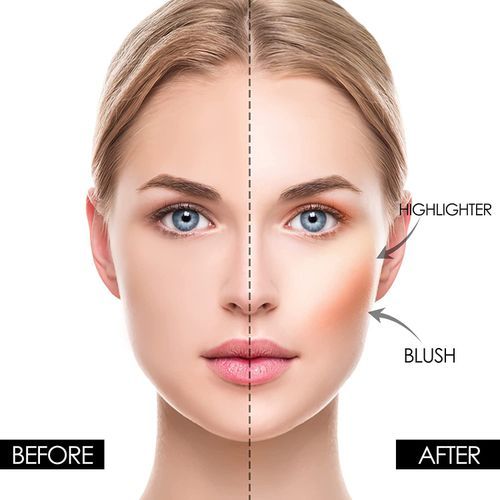 FOCALLURE Blush And Highlighter Palette,3 In 1 Makeup