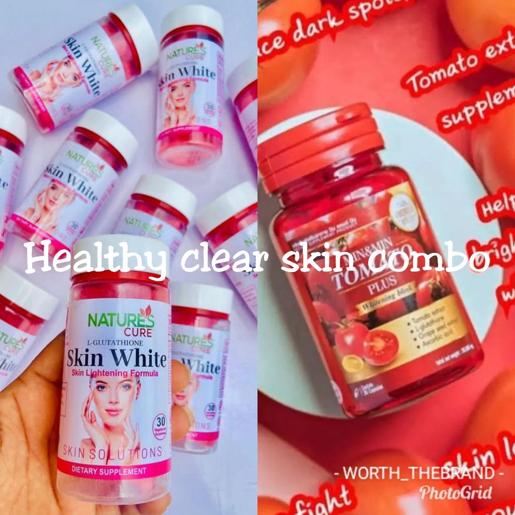 Skin Whitening Gummies + Tomato Plus - Healthy Skin Combo