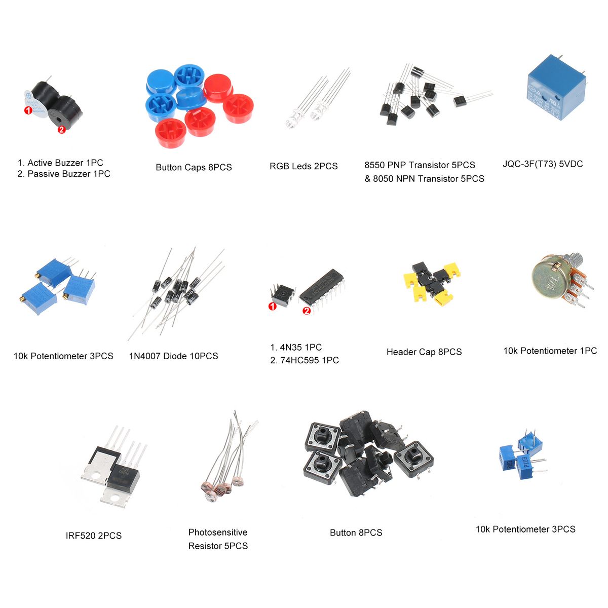 Electronics Fun Kit With 830 Holes Breadboard Jumper Wires