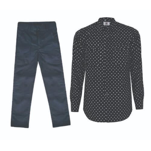 Boys' 2piece Poka Dot  Shirt & Trousers