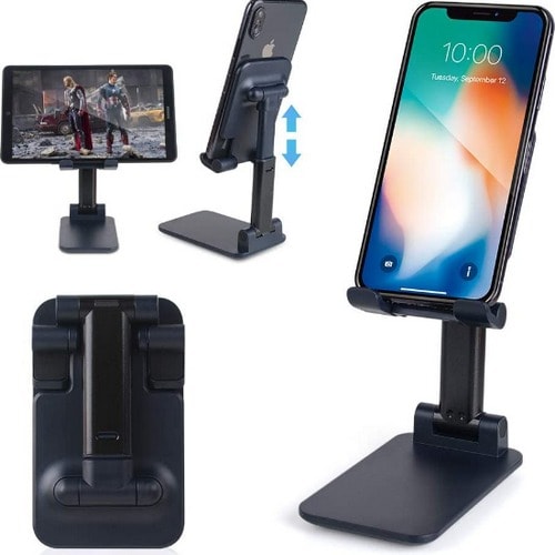 Foldable Desktop Phone Stand Holder-Black