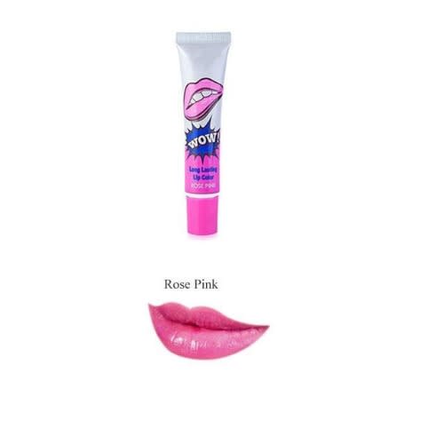Wow Long Lasting Peel Off Lip Gloss Lipstick - Pink