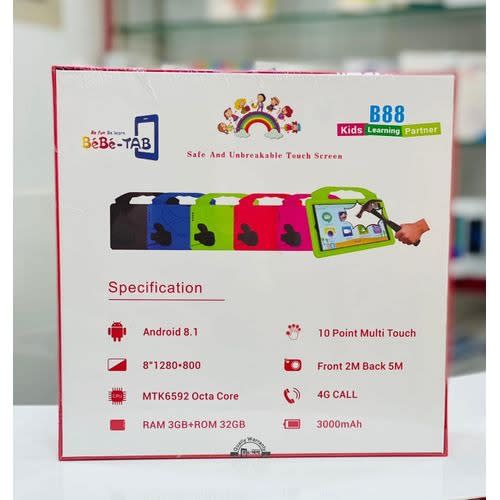 Tab B88 Dual Sim Hd Educational Tablet 32GB ROM- 3GB RAM- 3000mAh - Green