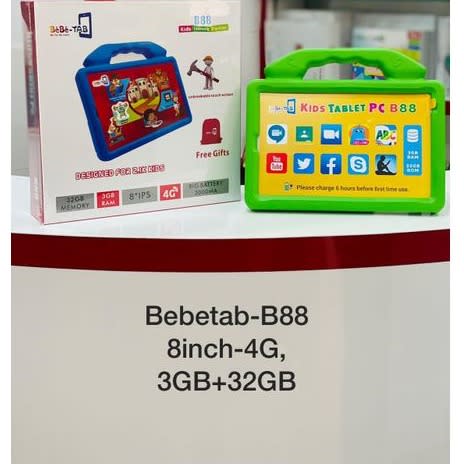 Tab B88 Dual Sim Hd Educational Tablet 32GB ROM- 3GB RAM- 3000mAh - Green