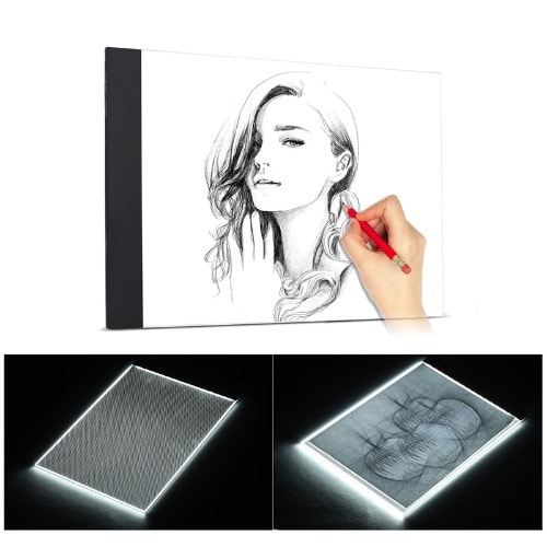 A4 Led Digital Graphic Drawing Tablet,  Thin Tracing Pad For Painting, Drawing