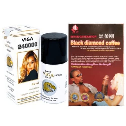 240,000 Delay Ejaculation Spray For Men Plus Black Diamond Sex Coffee