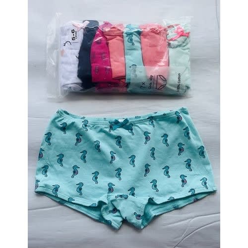 7 Pack Colored Girls Briefs- B
