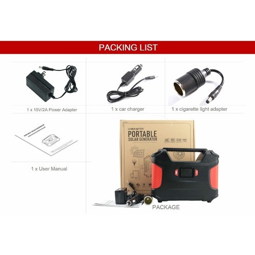 Solar Power Generator 42000mah - 155W