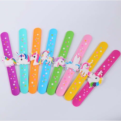 Unicorn Silicone Slap Bracelets - 6 Pieces