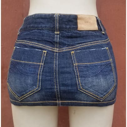 Stretchy Short Jeans Skirt