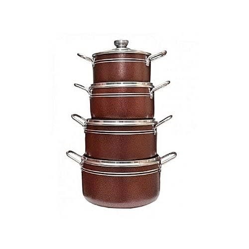 Non Stick Aluminium Cooking Pots - Set Of 4