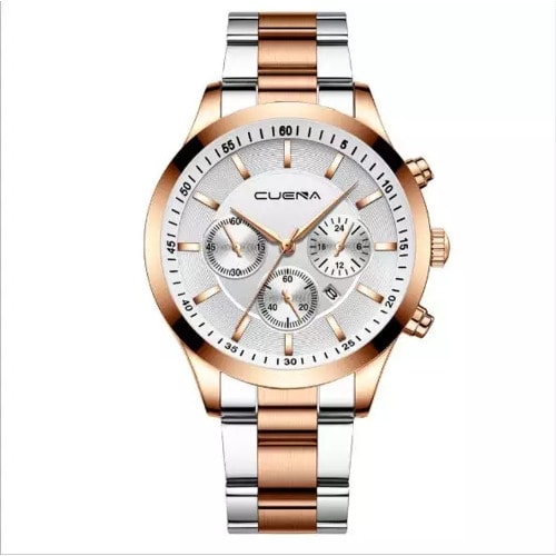 Men's Two-Tone Bracelet Strap Watch