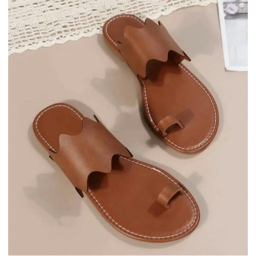 Realwon Female Zig Slippers - Brown