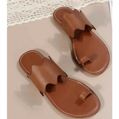 Realwon Female Zig Slippers - Brown