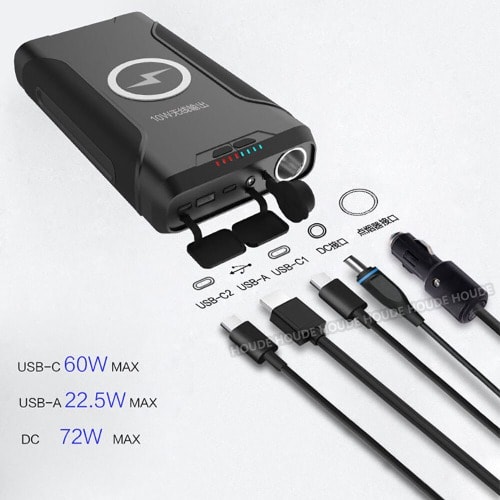 60000mah Portable  Power Bank - Solar Generator Inverter For Laptops Tv & Drone
