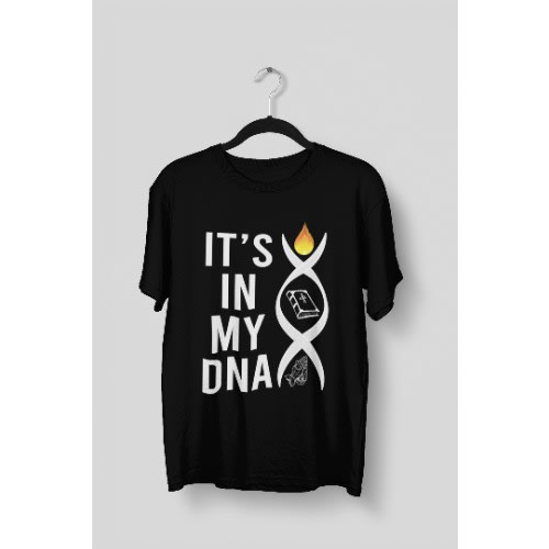 It Is In My DNA Christian T-shirt - Black