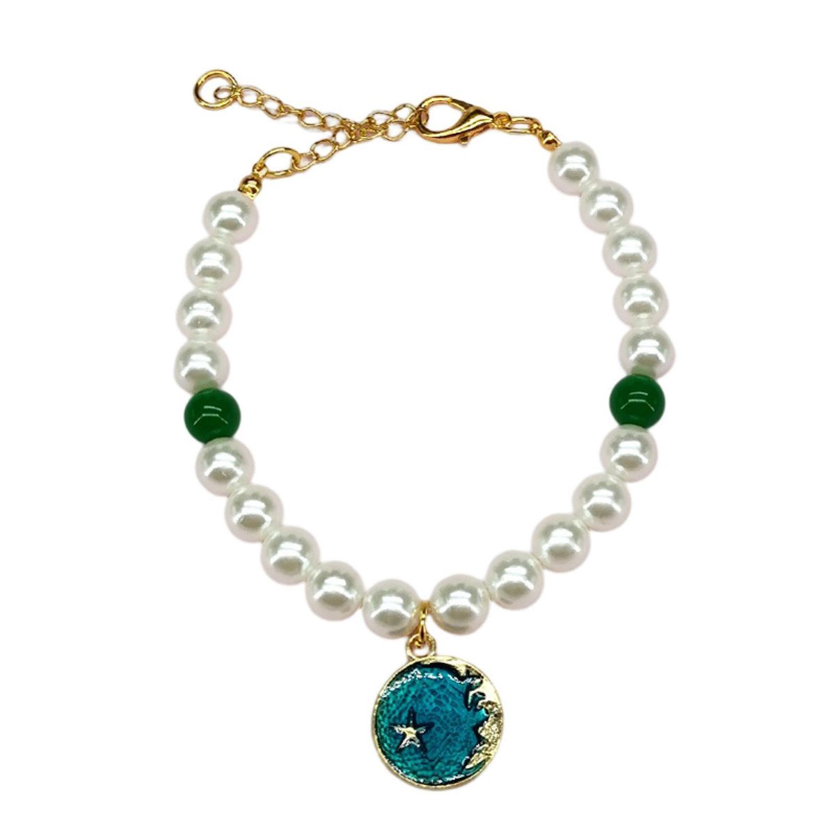 Pet Necklace Jewelry Red Ball Charm Pet Neck Circle Decor Green White