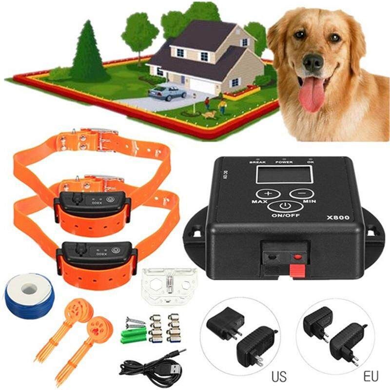 LCD Electric Remote Shock Pet Dog Vibration Training Collar Anti US Plug American Rules