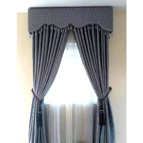 Grey Curtains With Rings - 2 In 1 - 7.5 By 7.5