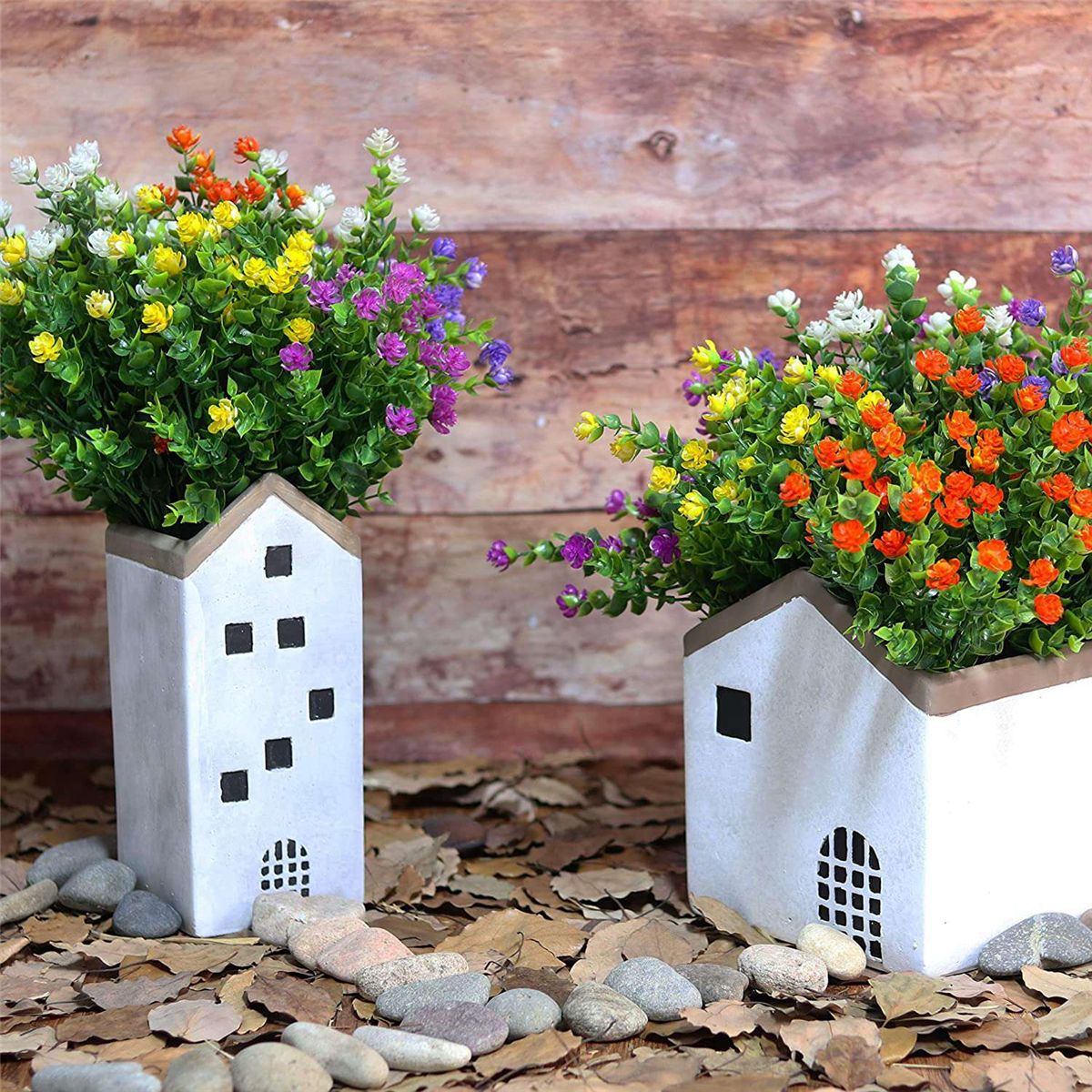20 Bundles Artificial FlowersPlants Greenery Shrubs for Indoor Outdoors Home Garden Patio Hanging Planter